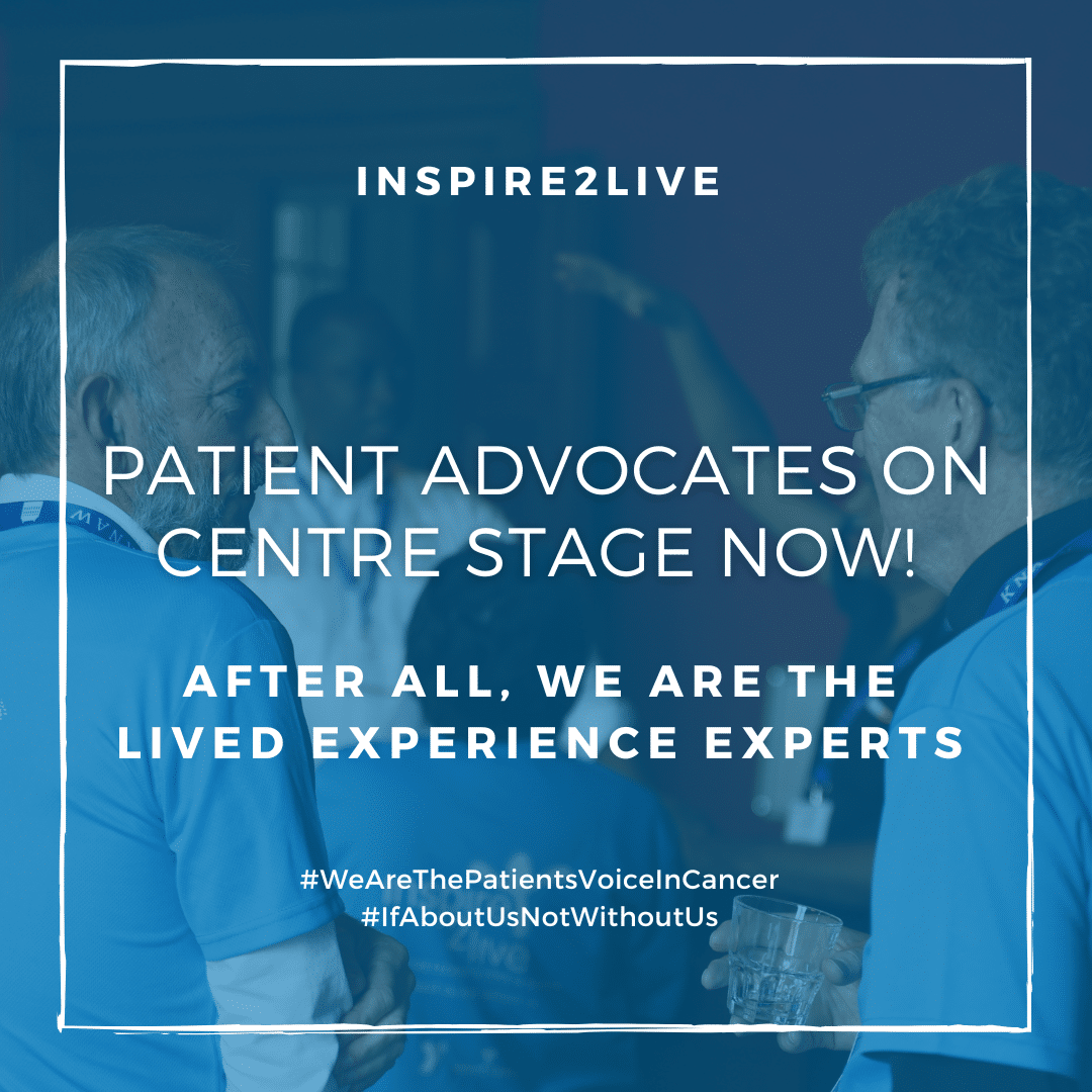 Patient Advocates on Centre stage now! After all, we are the lived experience experts